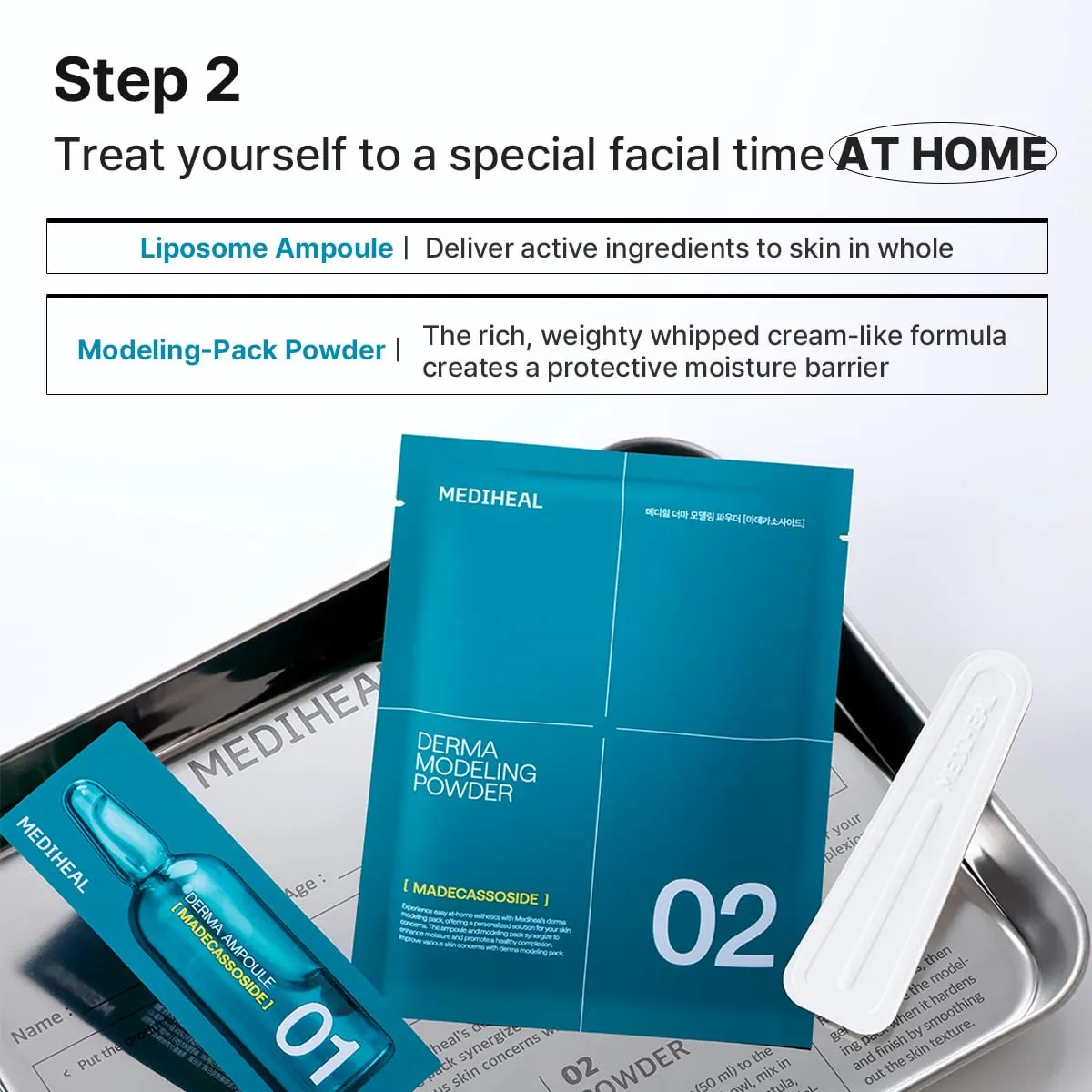 Mediheal Derma Modeling Pack Madecassoside masque apaisant kit