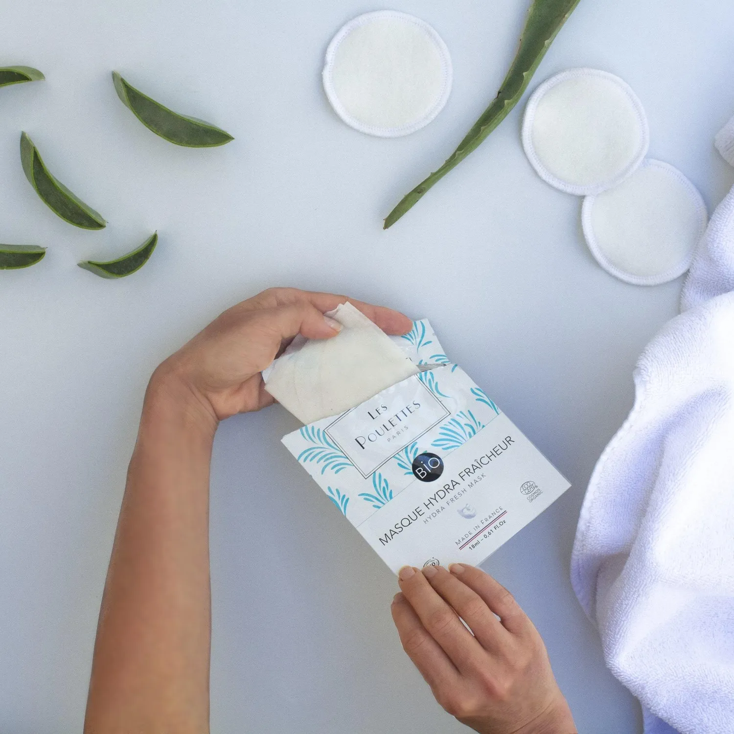 Les Poulettes Baby Skin cure visage 4 masques hydratante