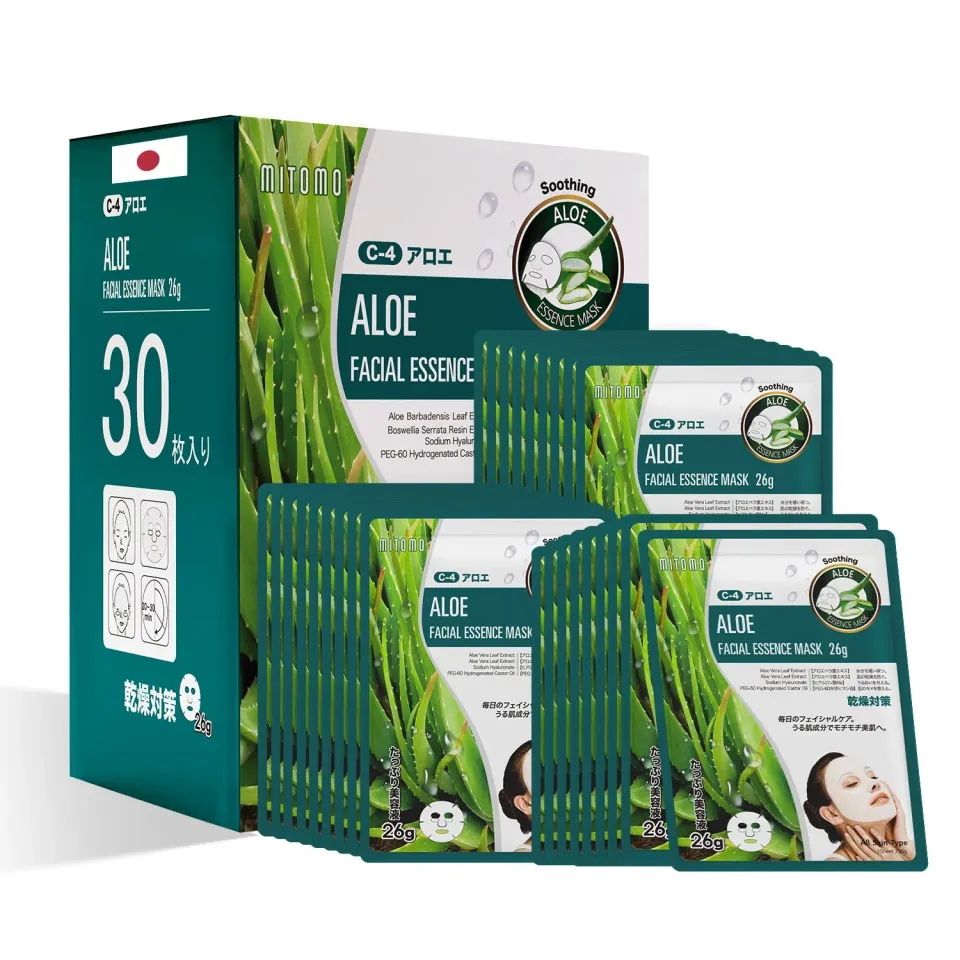 Mitomo Natural 516 masque visage aloé apaisant hydratant