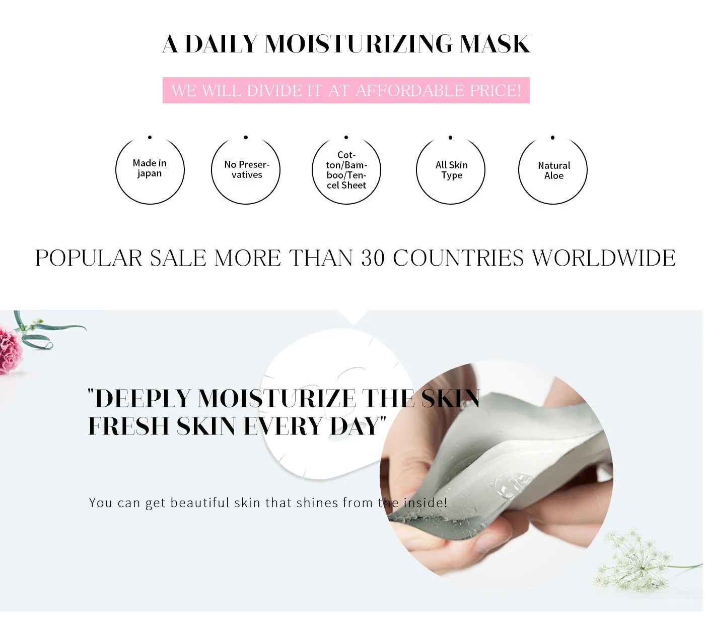 Mitomo Goddess MG Lucky Box masque tissu 40 pcs hydratant