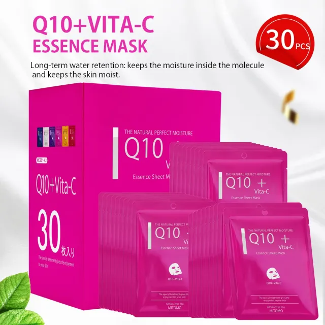 Mitomo MC MCSS00601-A-3x003 masque visage 30 pièces Q10