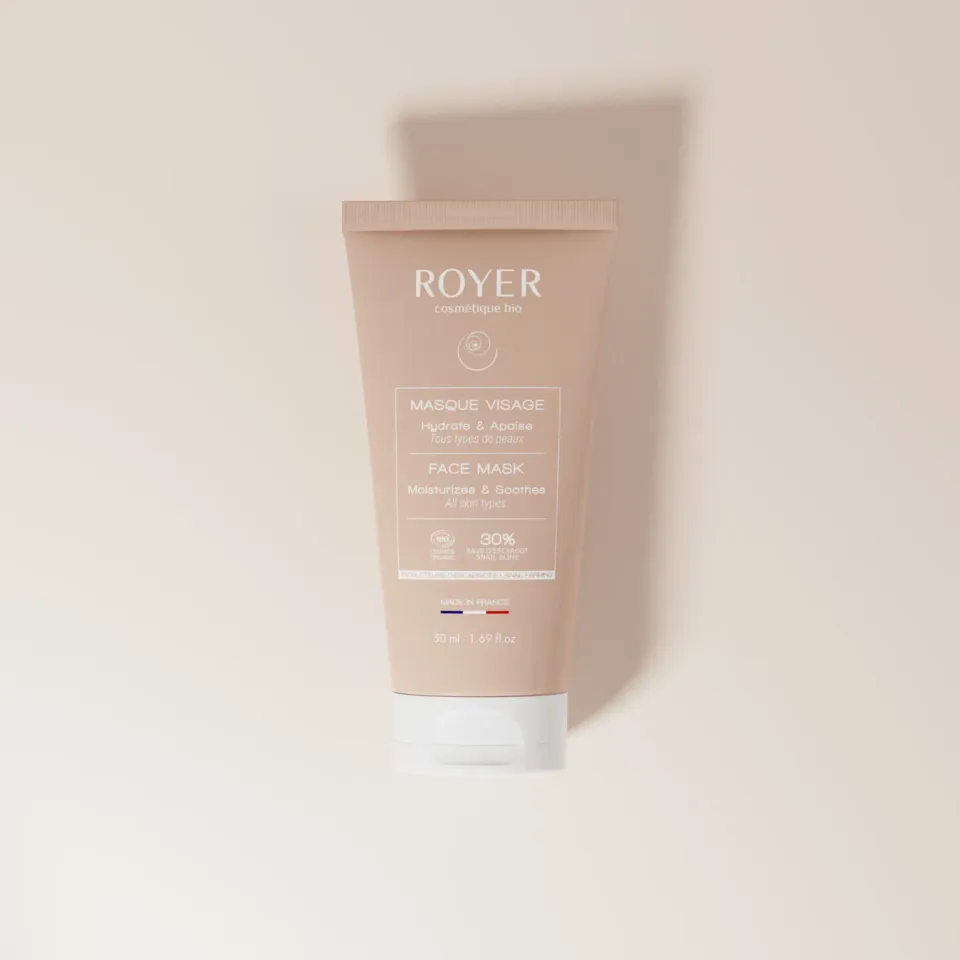 Royer Cosmétique Masque visage bave escargot hydratant réparateur