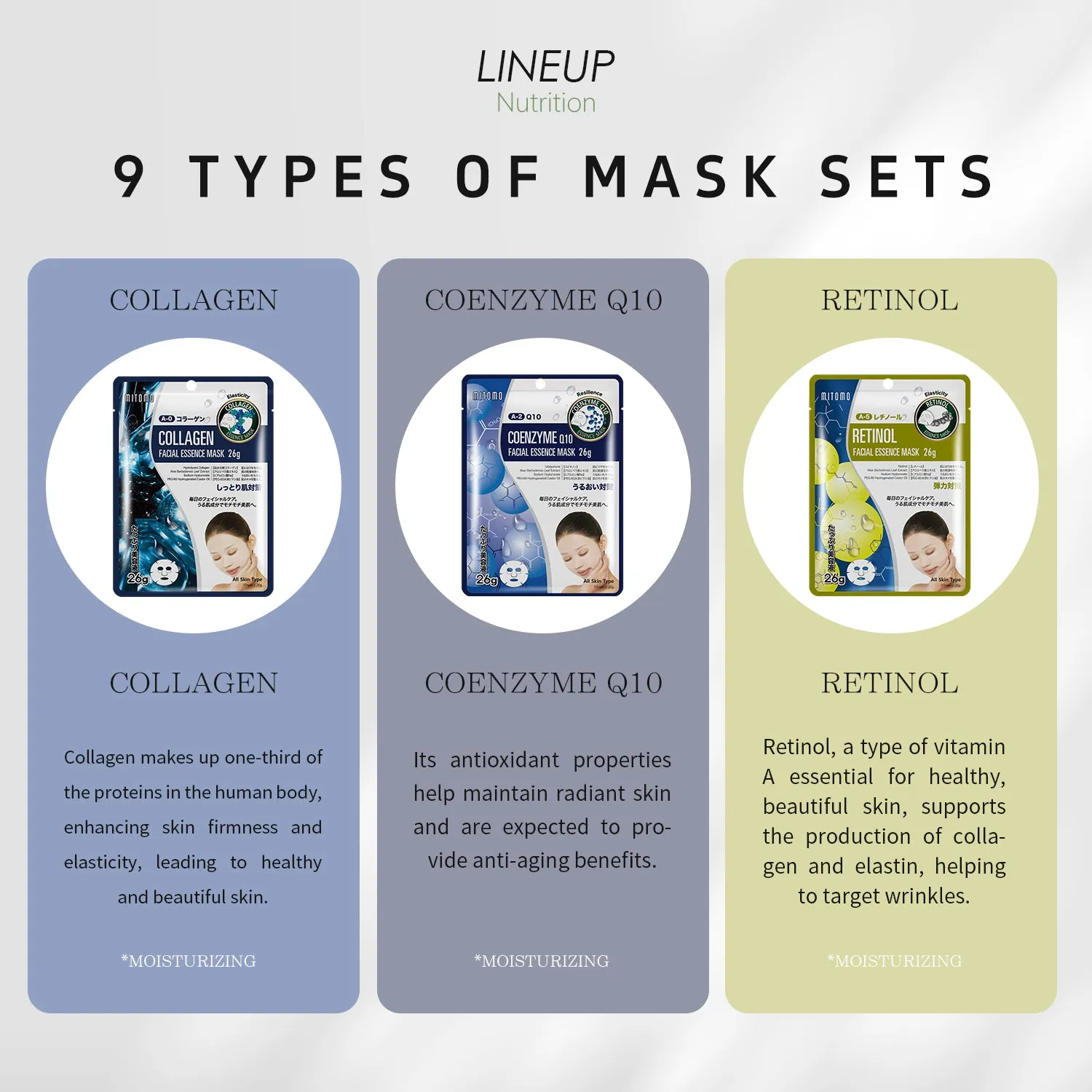 Mitomo Radiant Glow Coffret Masques Visage 50 pcs