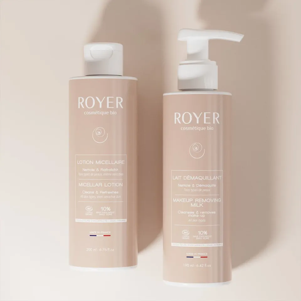 Royer duo lait démaquillant + lotion micellaire 10% bio