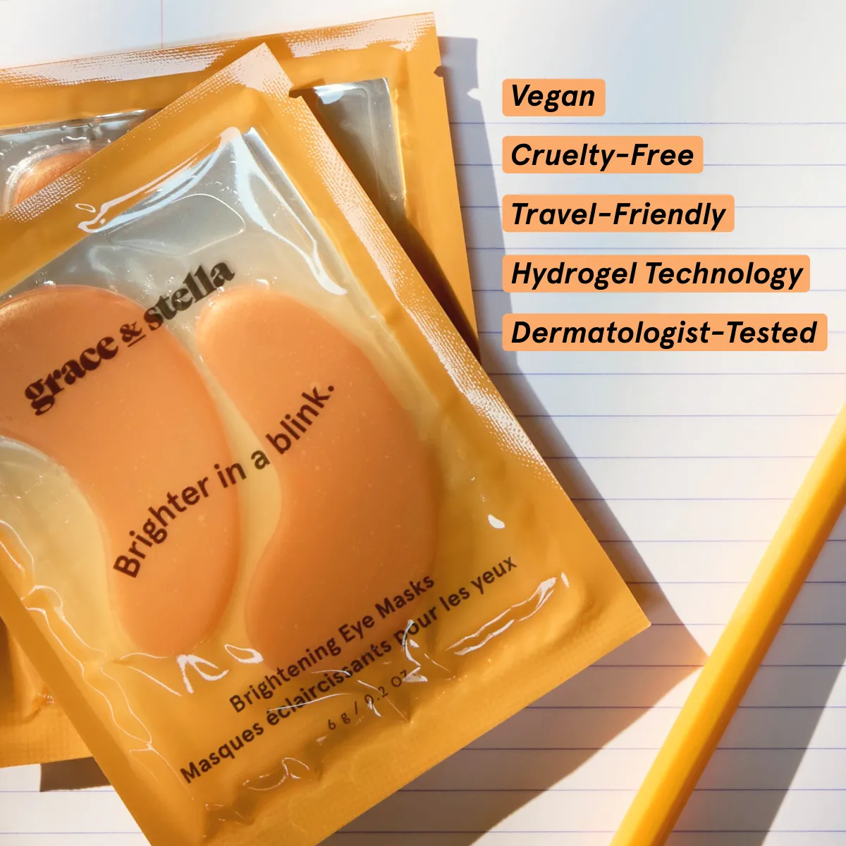 Grace & Stella Brightening patchs yeux orange vitamine C éclat