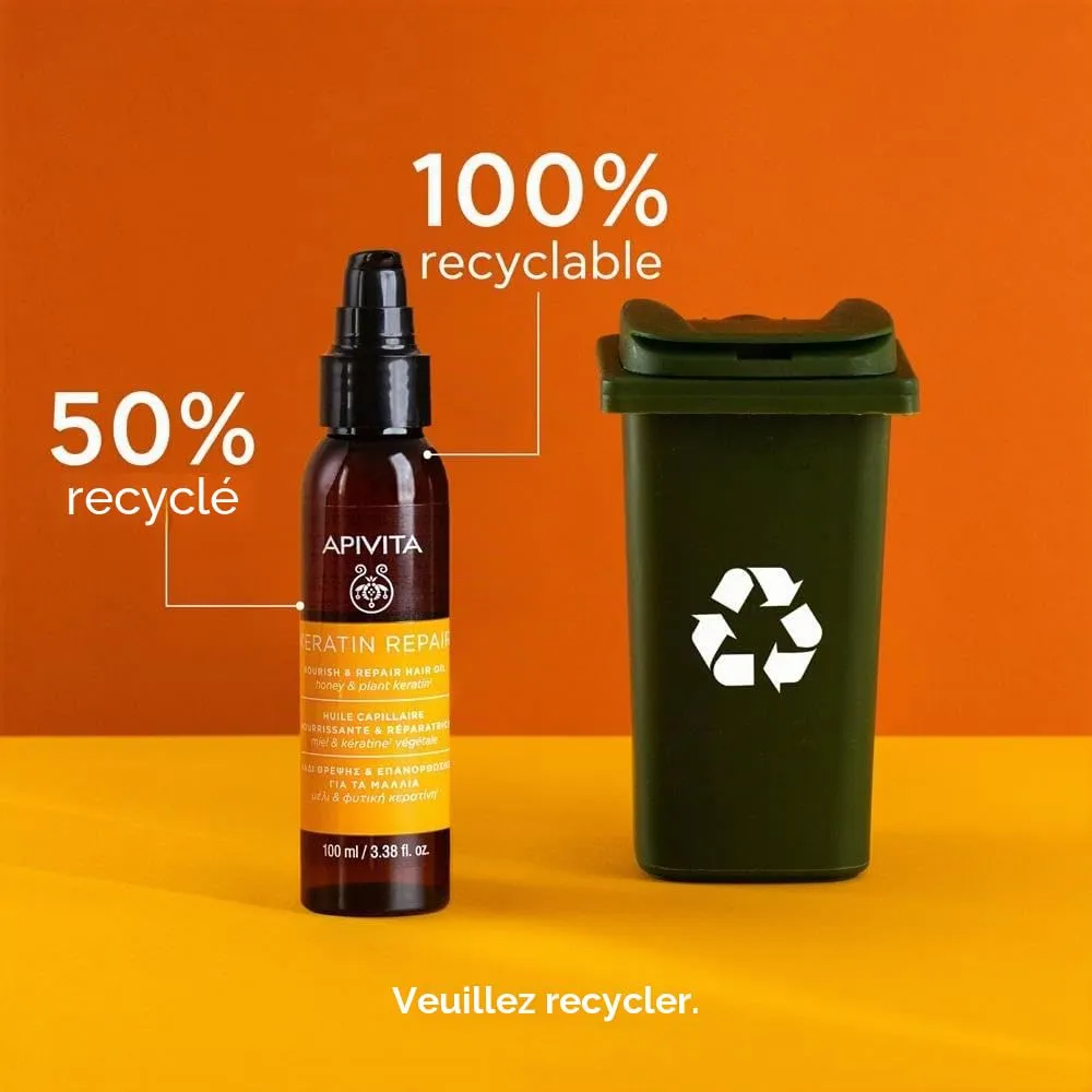 Apivita Nourrissante Réparatrice huile capillaire 100ml miel