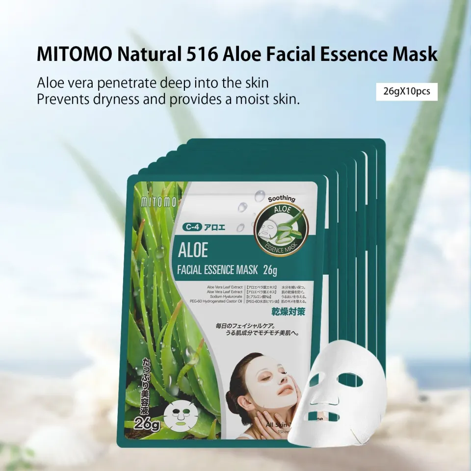 Mitomo MT Natural 516 masque visage aloé apaisant quotidien
