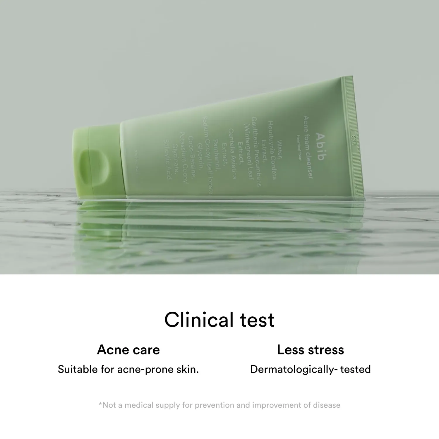 Abib Heartleaf mousse nettoyante visage 150 ml pH acide apaisante