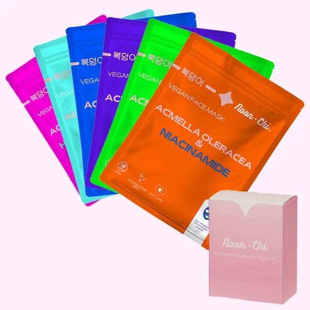 Noon-Chi Routine Complète 6 masques tissu éclat fermeté