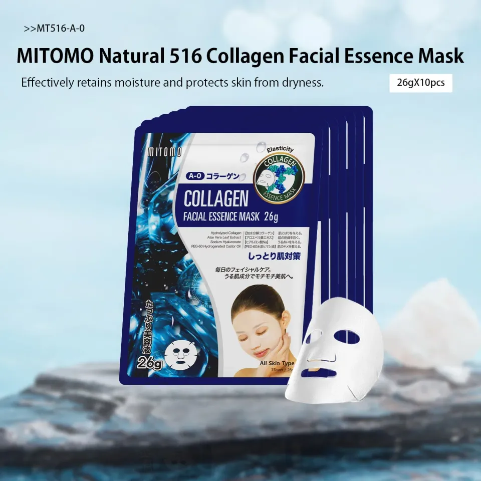 Mitomo MT 516 Masque Tissu Collagène 1 Pièce Fermeté