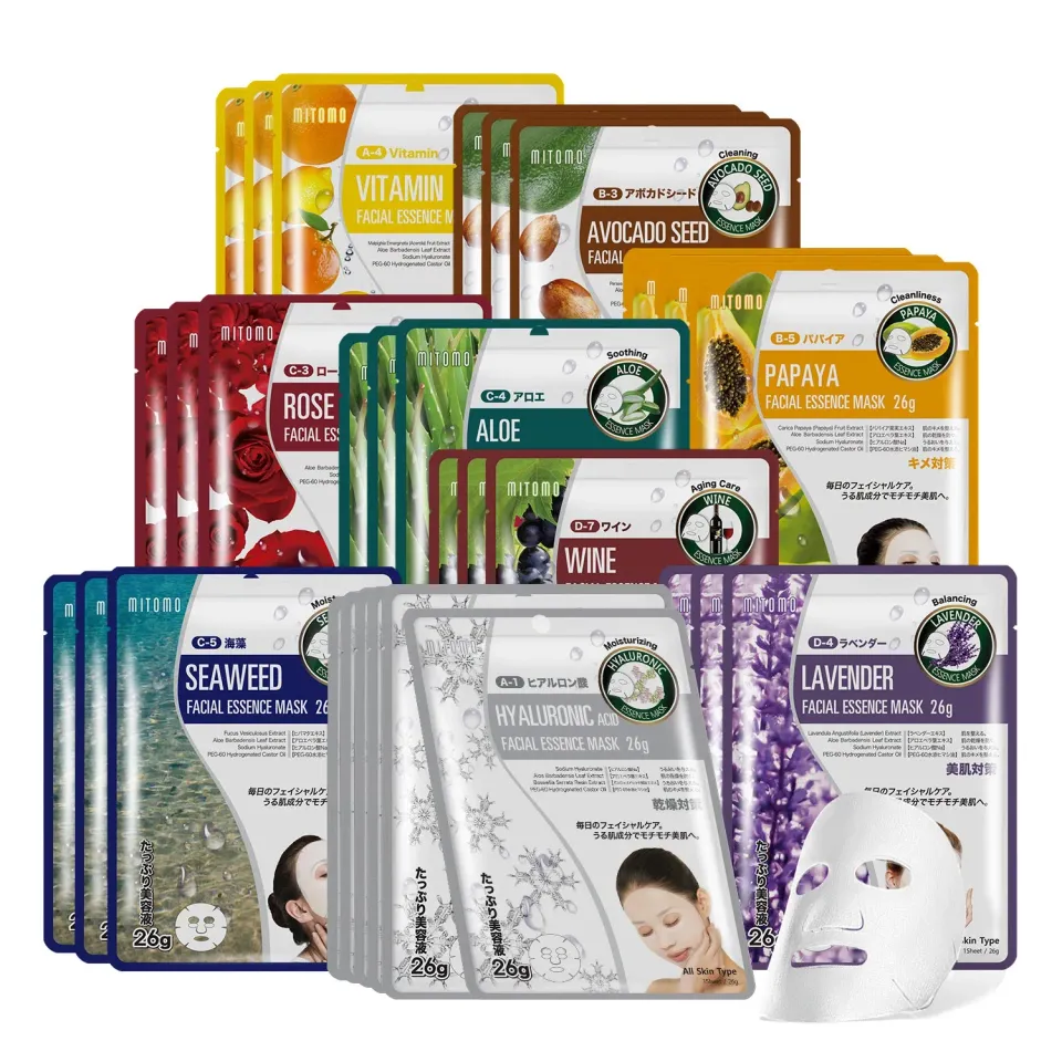 Mitomo Hydrating PRSH0030-A coffret 30 masques visage hydratant
