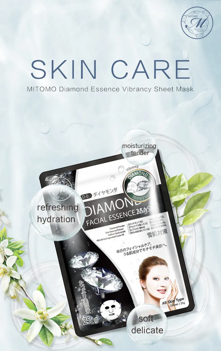 Mitomo Natural 512 MTSS00512-D-0 masque visage diamant 10 masques éclat