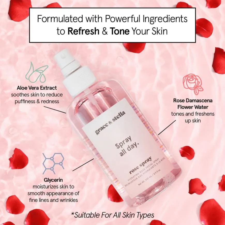 Grace & Stella Rose brume visage 240 ml hydratante