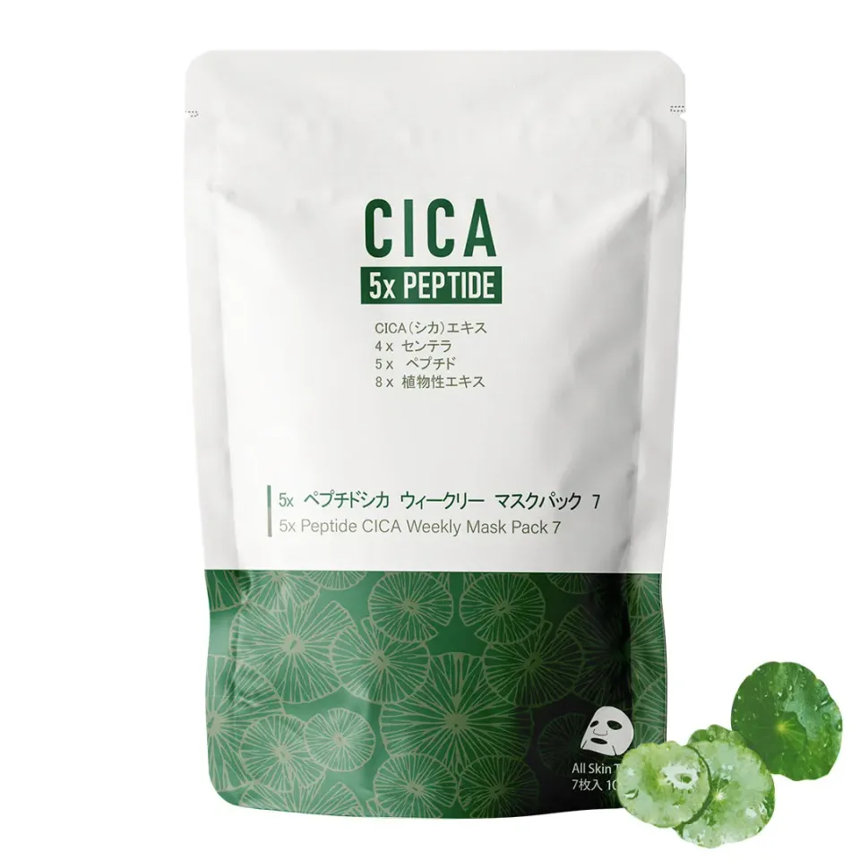 Mitomo CICA Peptide masque visage 7 pcs fermeté