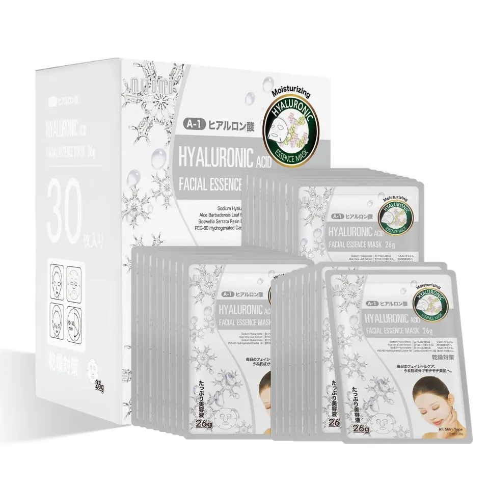 Mitomo MT Natural 512 masque visage 30 pièces acide hyaluronique