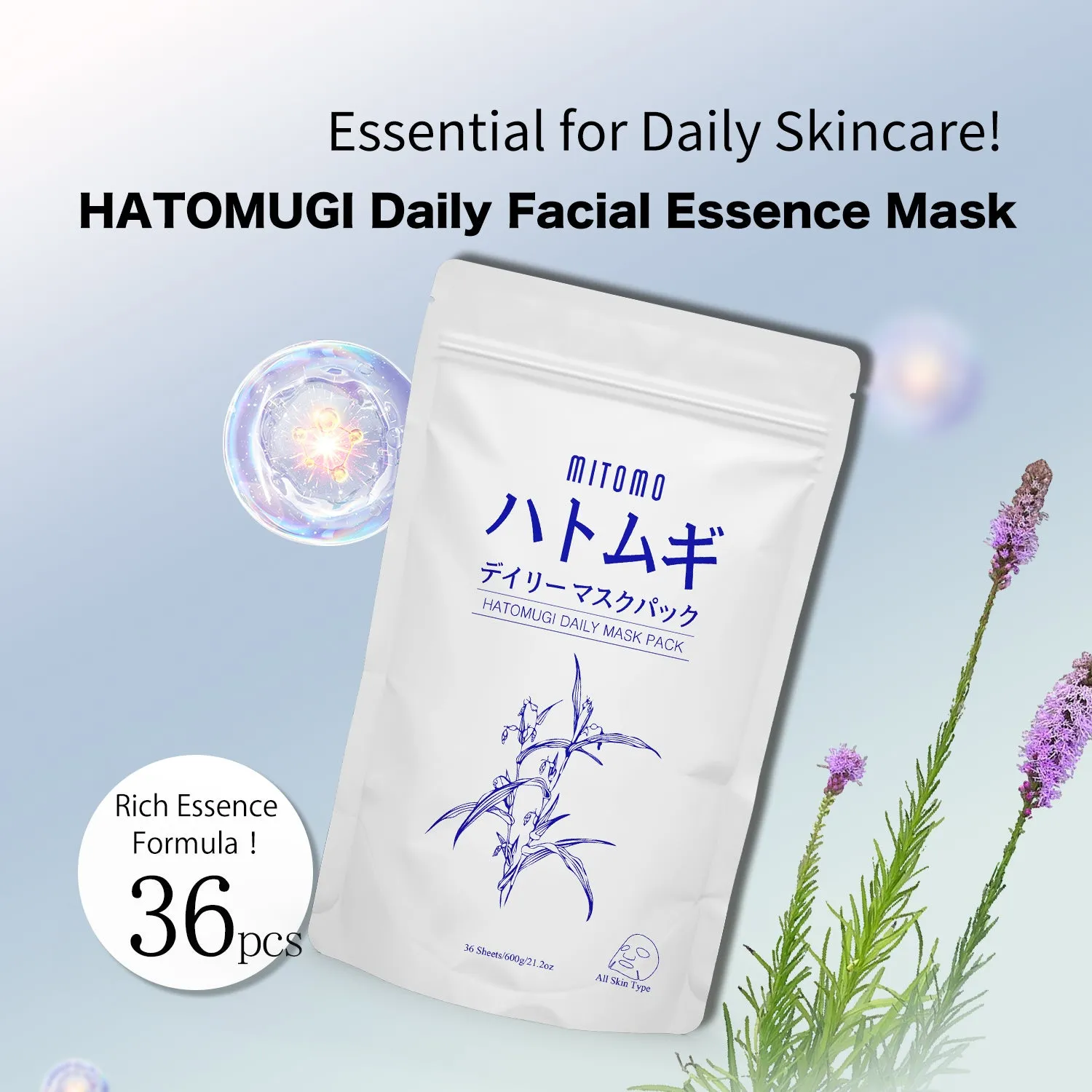 Mitomo A-Type masque visage 36 pcs charbon pores
