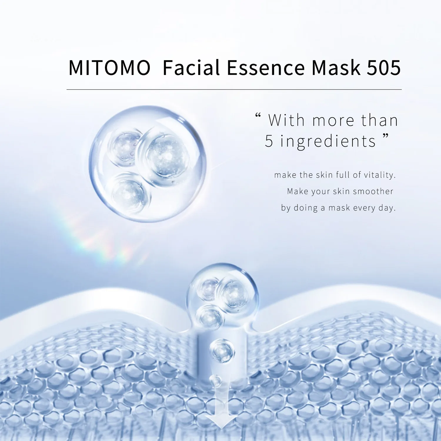 Mitomo MT 505 masque visage éclat 5 pièces