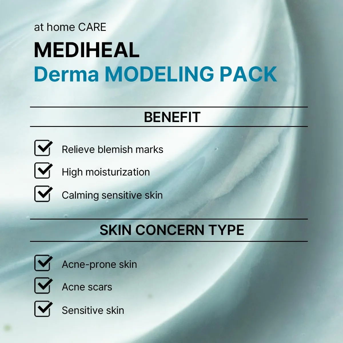 Mediheal Derma Modeling Pack Madecassoside masque apaisant kit