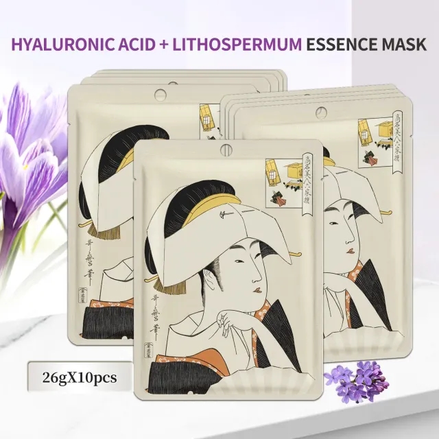 Mitomo Lithospermum JPSS00602-A-4 masque visage acide hyaluronique