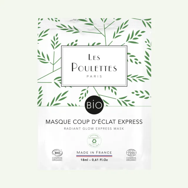 Les Poulettes Masque Coup d'Éclat masque visage argan bio glow