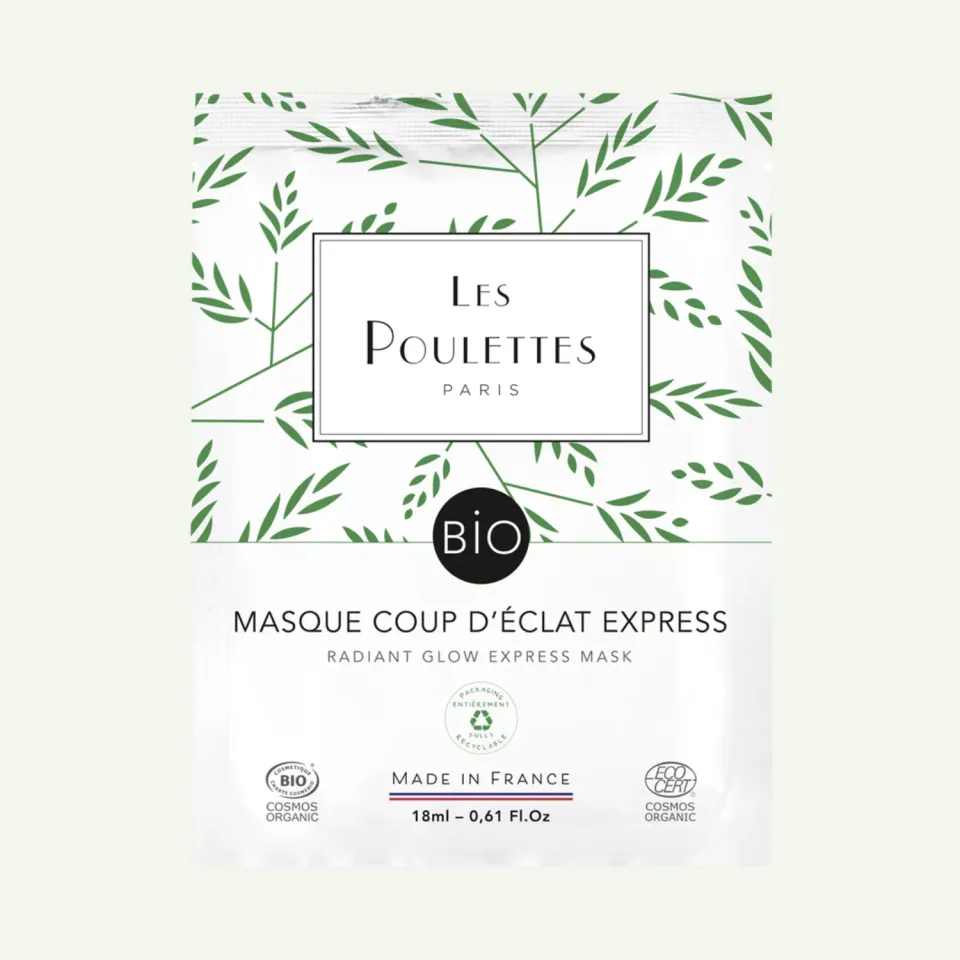 Les Poulettes Masque Coup d'Éclat masque visage argan bio glow