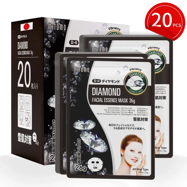 Mitomo Natural 516 Diamond masque visage 20 pièces éclat