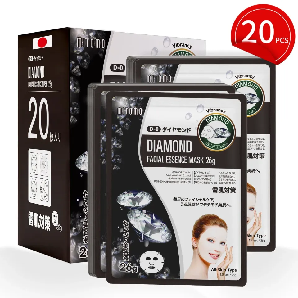 Mitomo Natural 516 Diamond masque visage 20 pièces éclat