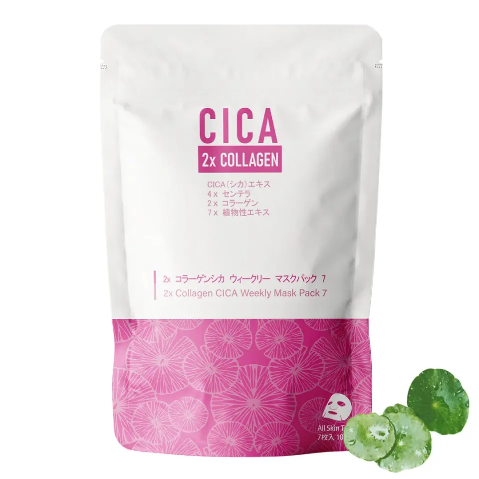 Mitomo CICA Collagen masque visage 7 pcs apaisant