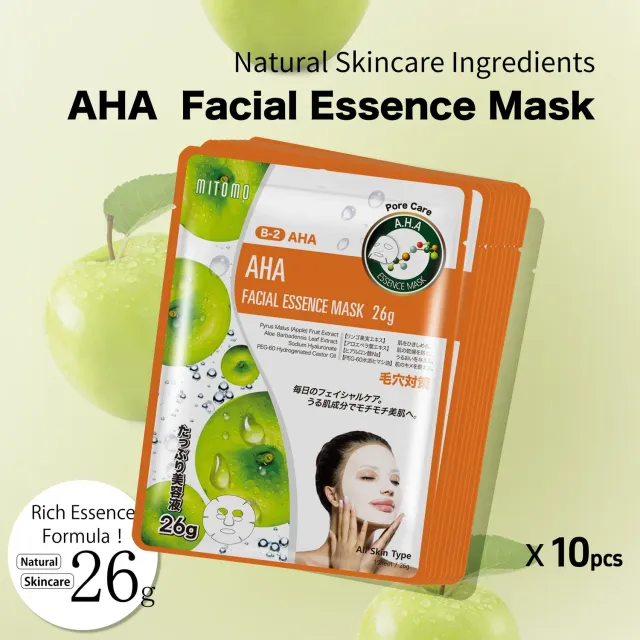 Mitomo Natural 512 masque visage 10x26g AHA pores