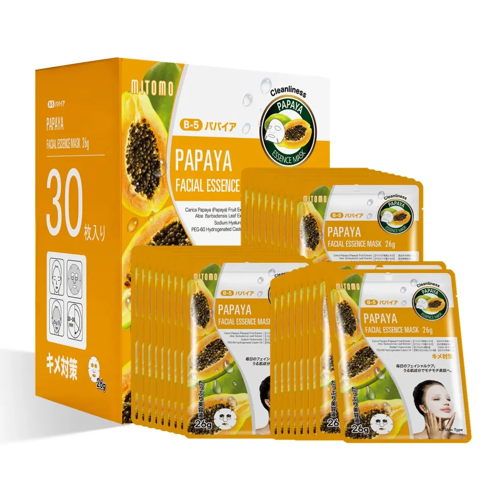 Mitomo Natural 512 masque visage papaye x30 éclat