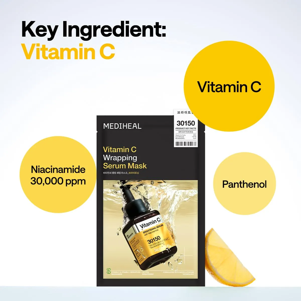 Mediheal Vitamin C Wrapping Serum Mask masque visage x10 éclat