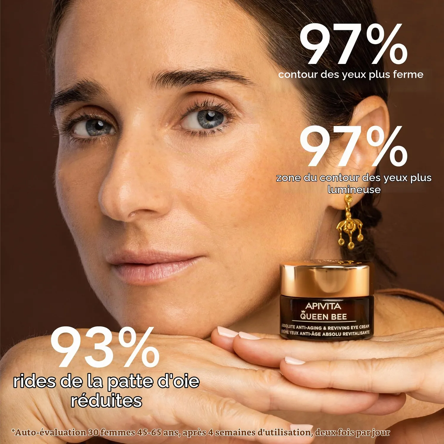Apivita Queen Bee crème yeux anti-âge absolu 15ml gelée royale