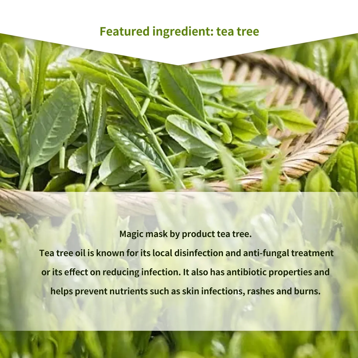 Mitomo TX Tea Tree masque visage 30 feuilles purifiant