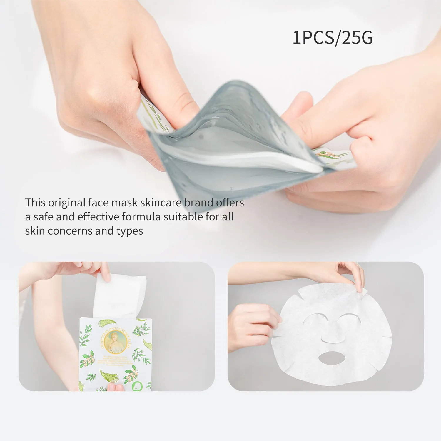 Mitomo TKMG00303-A-016 coffret masque visage 16 feuilles 4 types