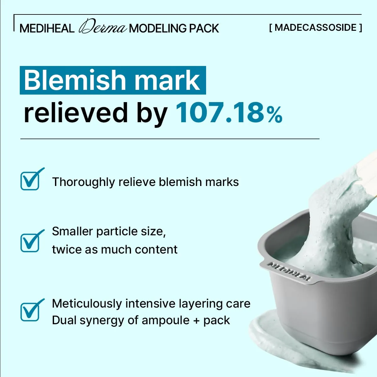 Mediheal Derma Modeling Pack Madecassoside masque apaisant kit