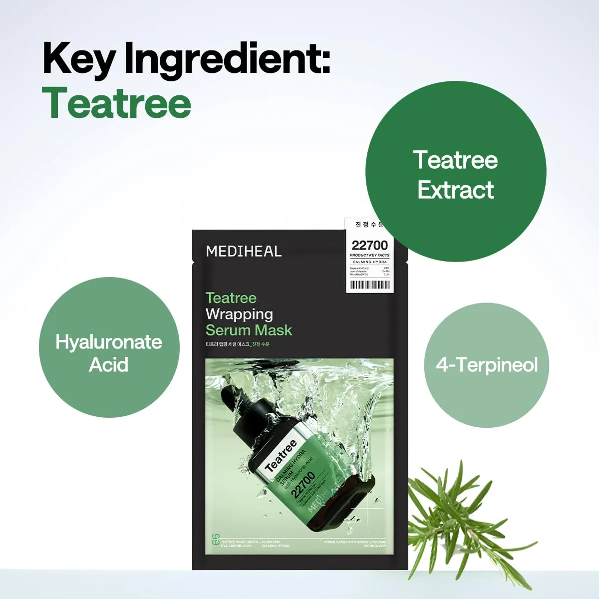 Mediheal Teatree masque wrapping apaisant x10 pureté
