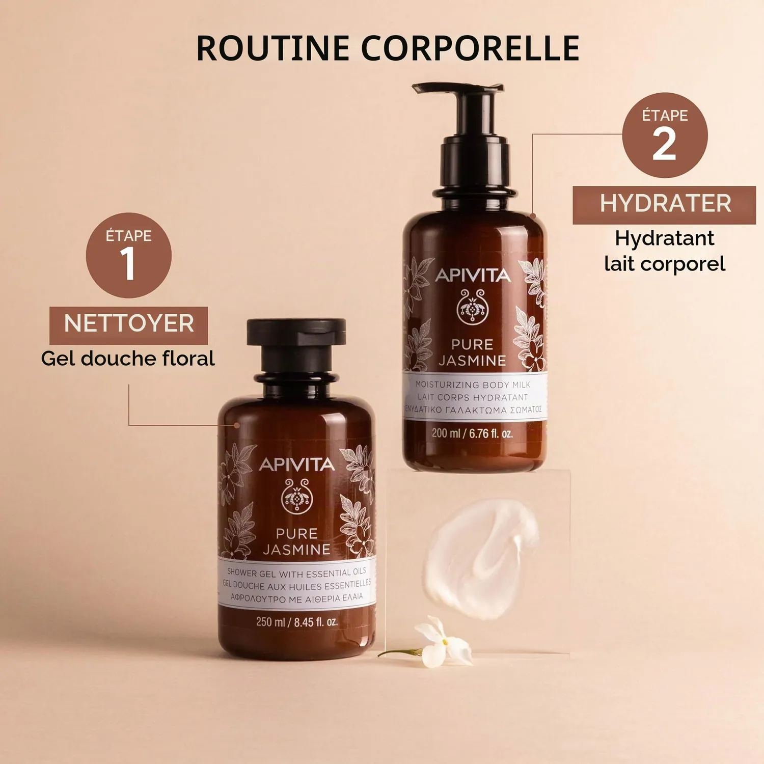 Apivita Pure Jasmine crème corps jasmin 200 ml hydratante