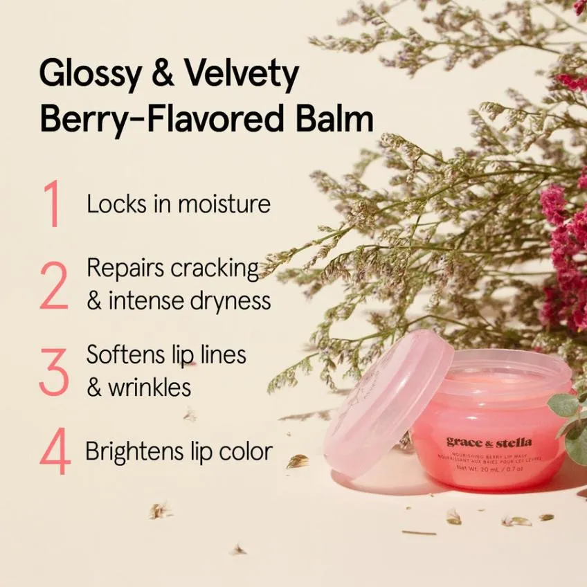Grace & Stella Berry Masque Lèvres 1 pièce