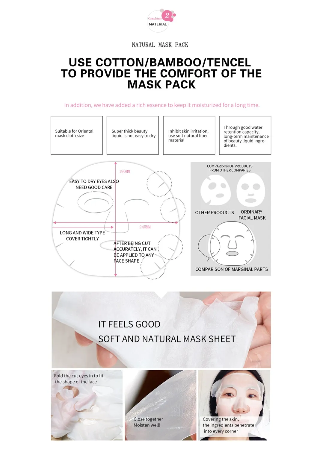 Mitomo Goddess MG Lucky Box masque visage 30 pièces assortis