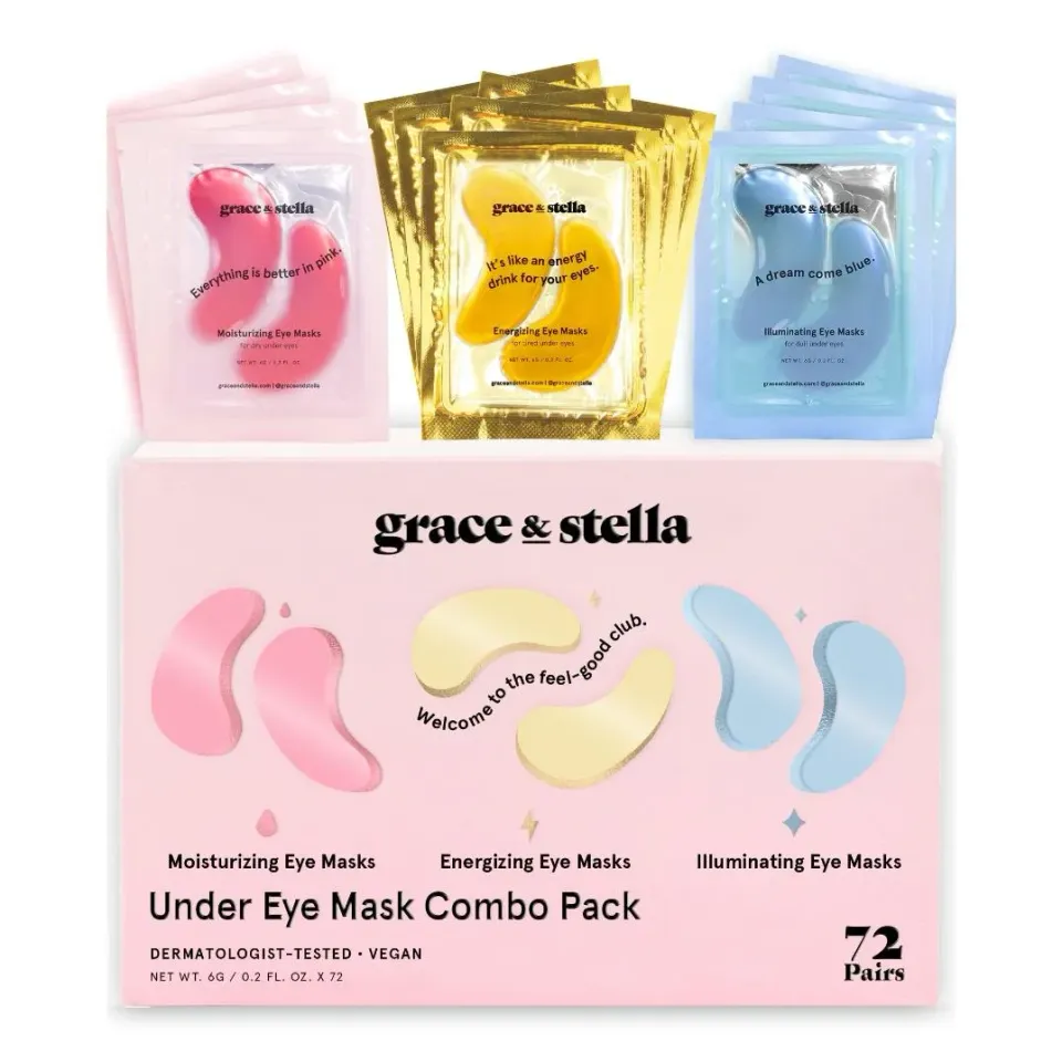 Grace & Stella Combo Pack patchs yeux 72 paires anti-poches