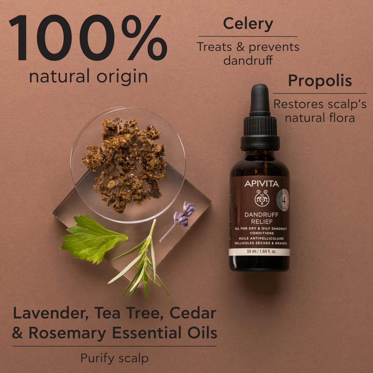 Apivita Antipelliculaire Apaisante huile capillaire 50ml propolis