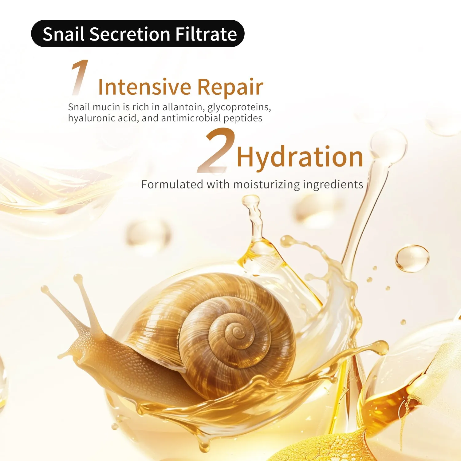 Mitomo Natural 516 Snail masque visage filtrat escargot