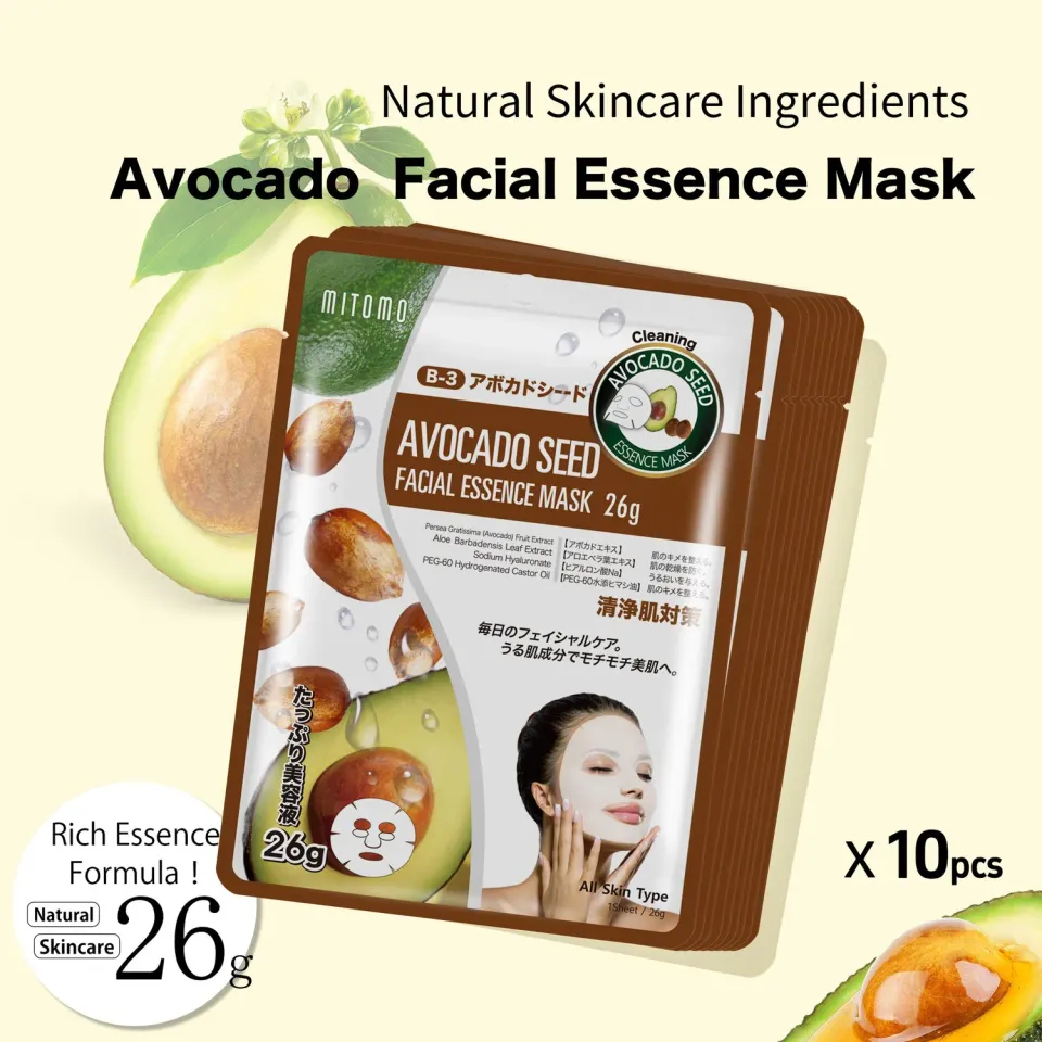 Mitomo Natural 516 Avocado masque visage 10x26g purifiant