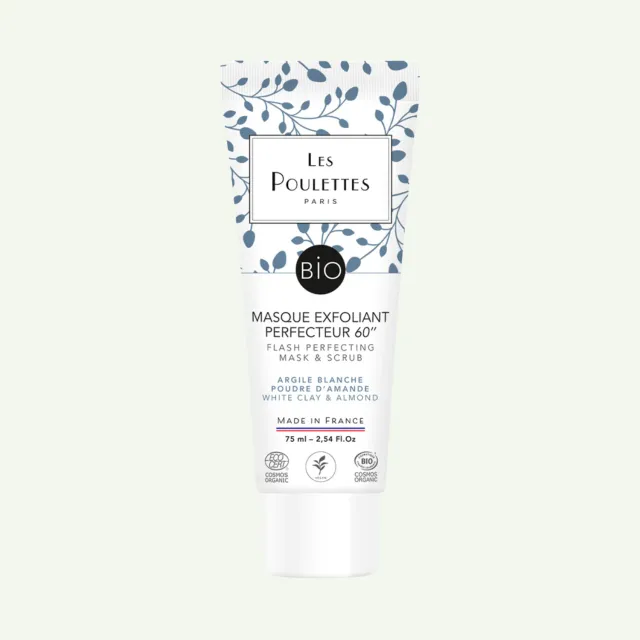 Les Poulettes Masque Exfoliant Perfecteur 60'' argile blanche