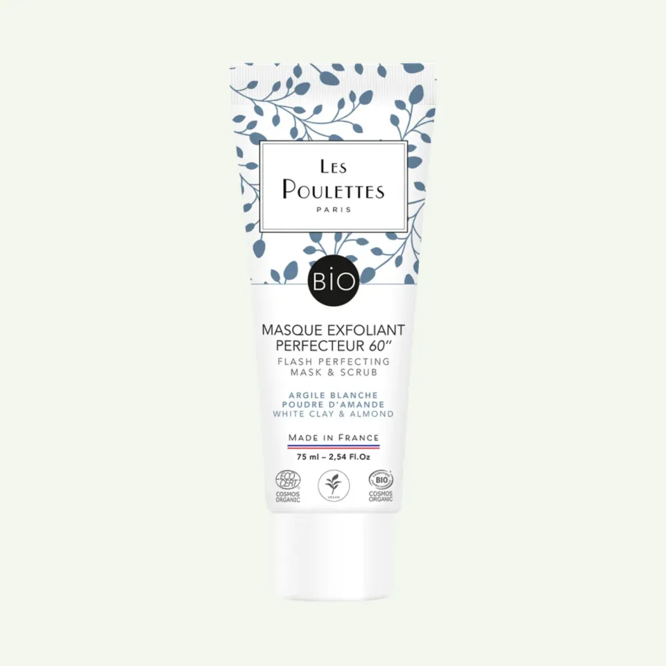 Les Poulettes Masque Exfoliant Perfecteur 60'' argile blanche