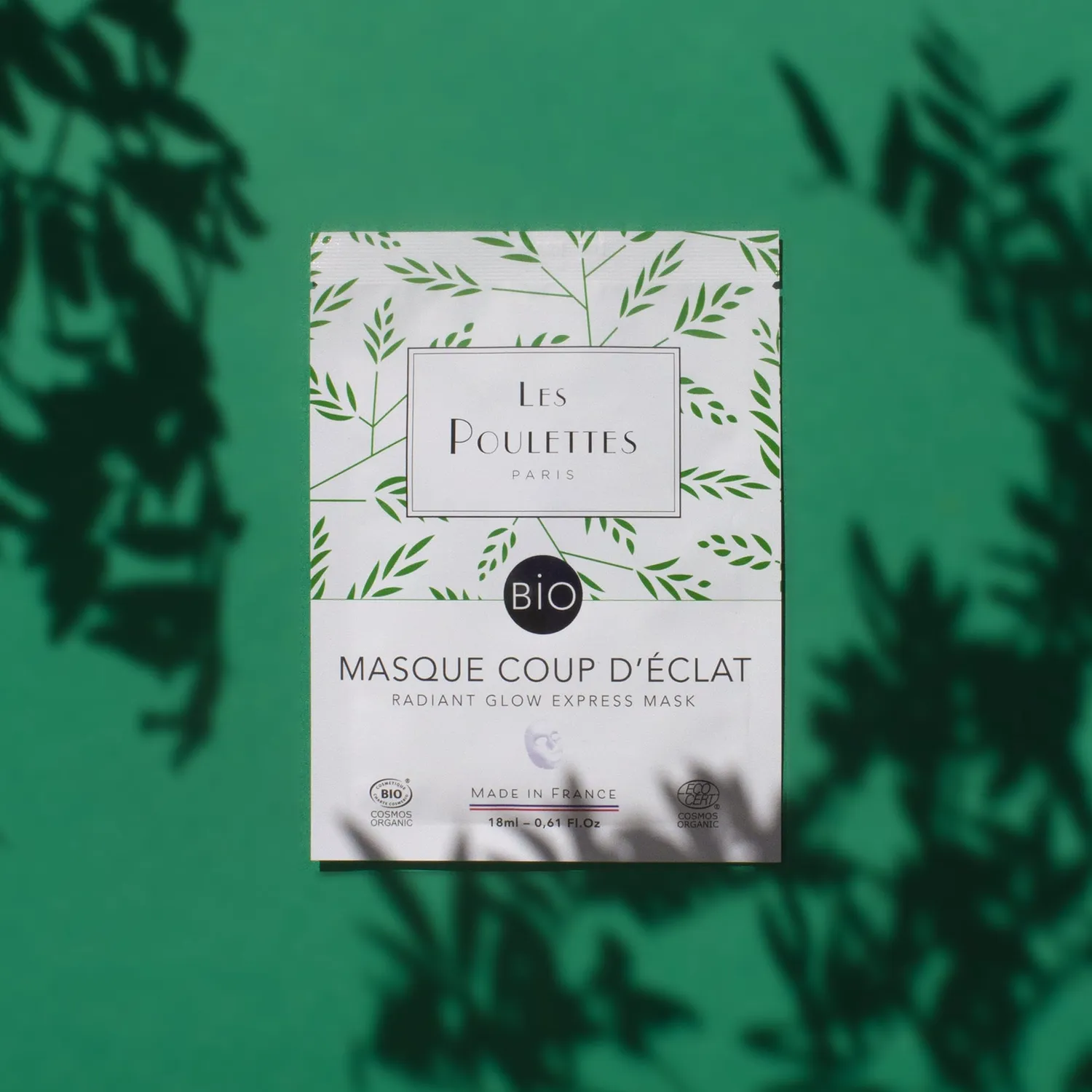 Les Poulettes Masque Coup d'Éclat masque visage argan bio glow