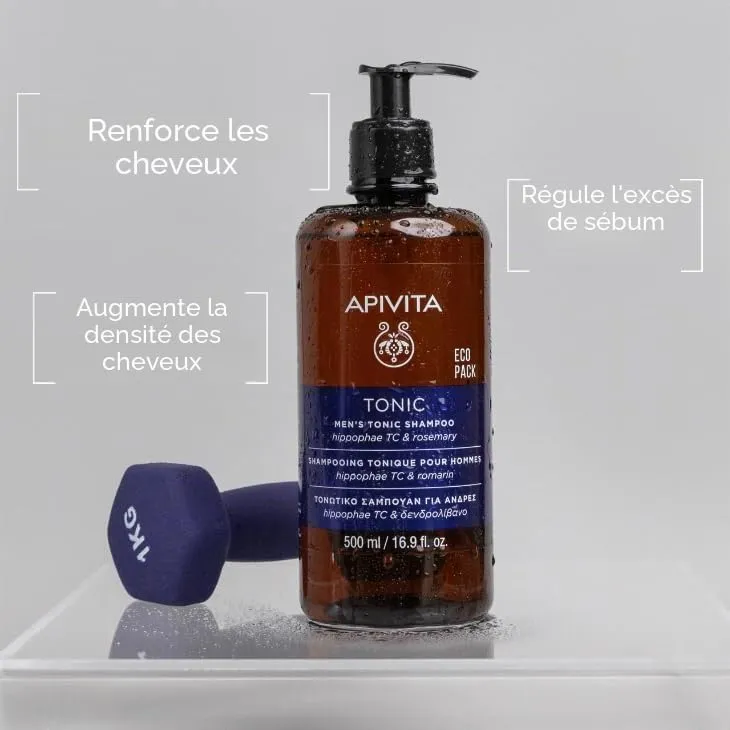 Apivita Tonic shampooing homme 500 ml cheveux affinés