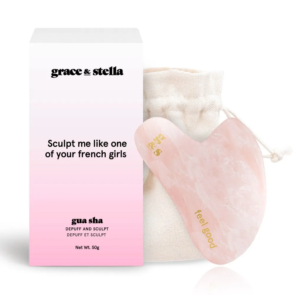 Grace & Stella Gua Sha pierre visage sculptant éclat