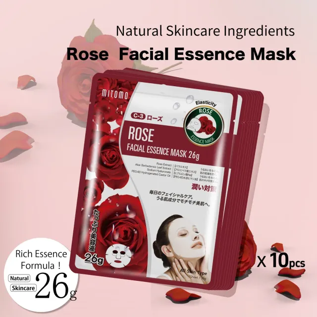 Mitomo Natural 512 Rose masque visage 10x26g apaisant