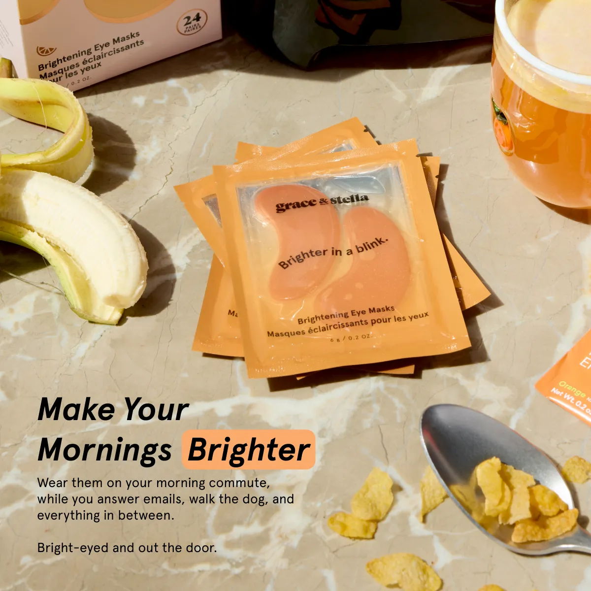 Grace & Stella Brightening patchs yeux orange vitamine C éclat